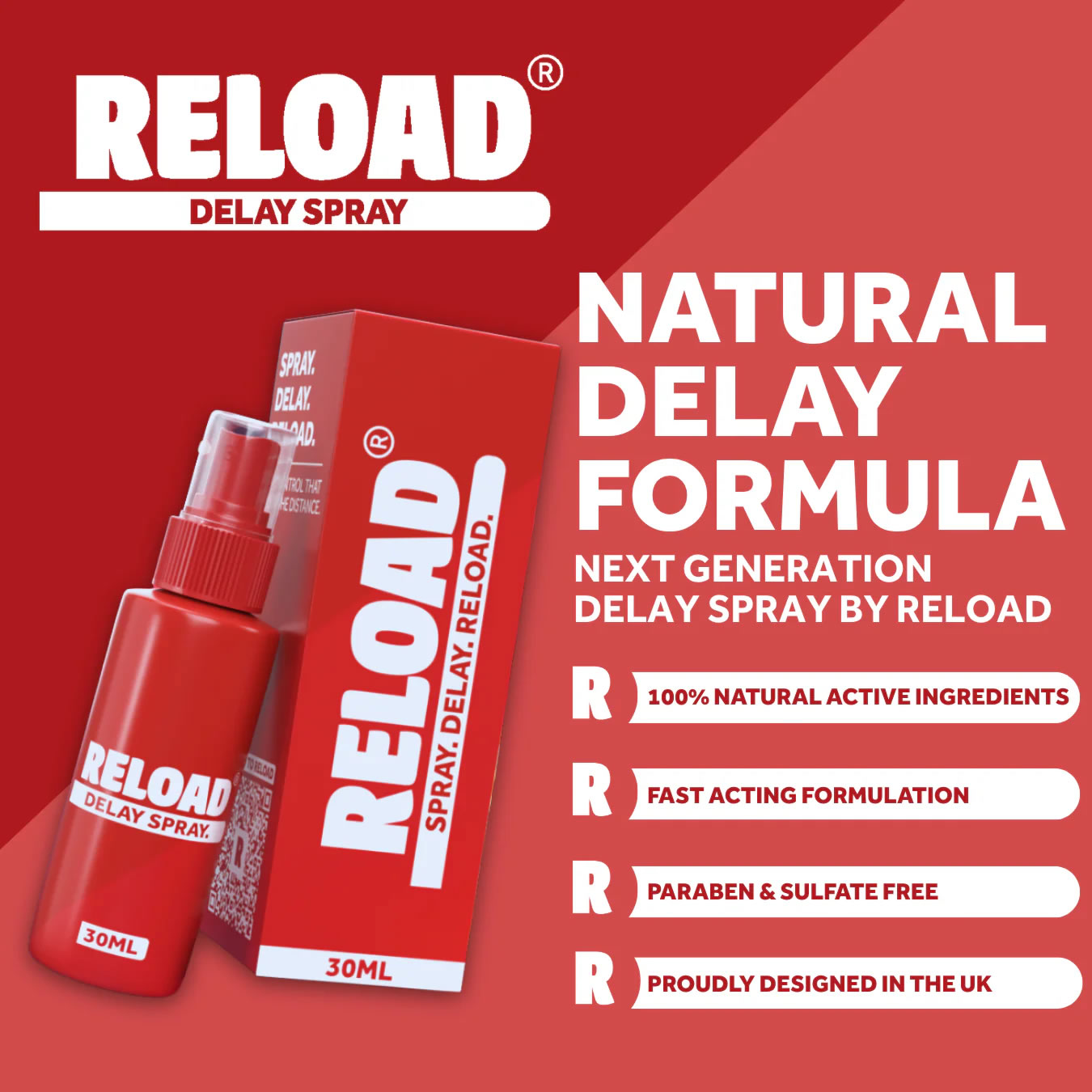 Reload «Delay Spray» 30ml aktverlängerndes Spray für längeres Vergnügen