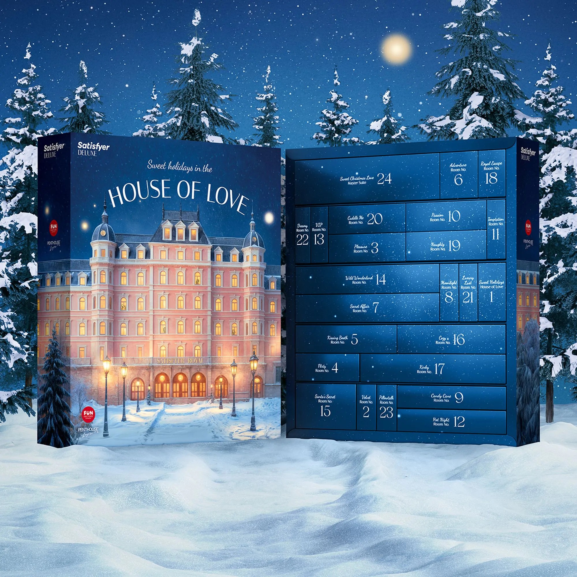 Satisfyer Deluxe Erotik Adventskalender «House of Love» erotischer Weihnachtskalender mit 24 hochwertigen Geschenken