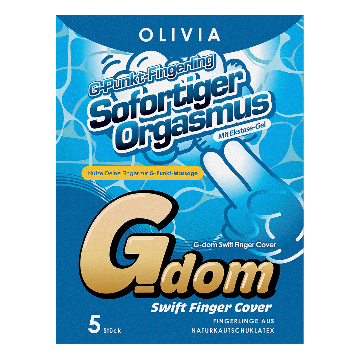 Olivia «G Dom Swift» 5 Fingerkondome mit Ekstase-Gel