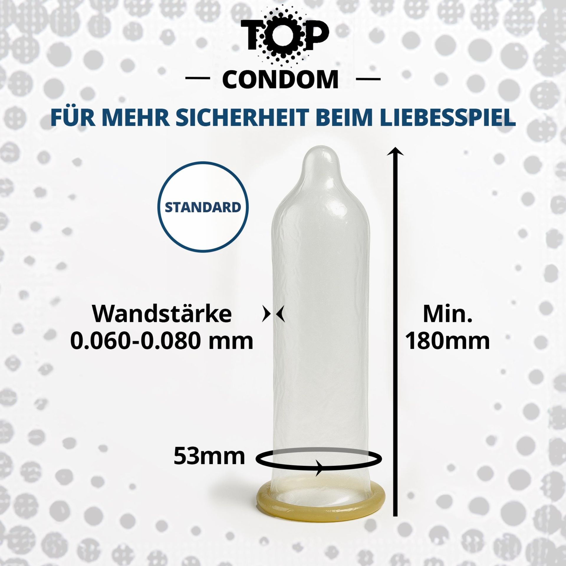 TOP «What A Pleasure» Standard, 40 hautfreundliche Kondome für zuverlässigen Schutz