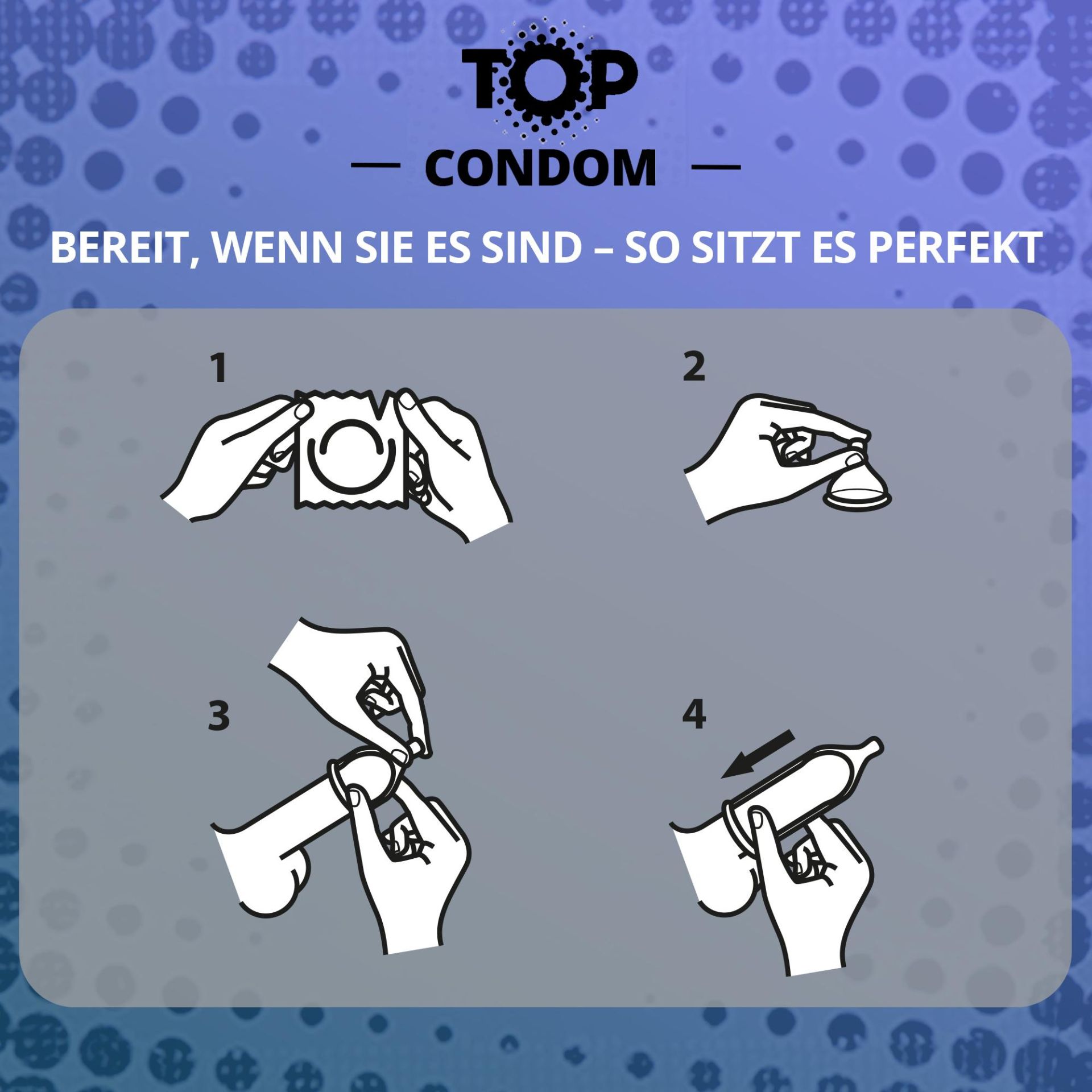 TOP «Azur Dream» Extra Wet, 12 extrafeuchte Kondome für spontane Intimität