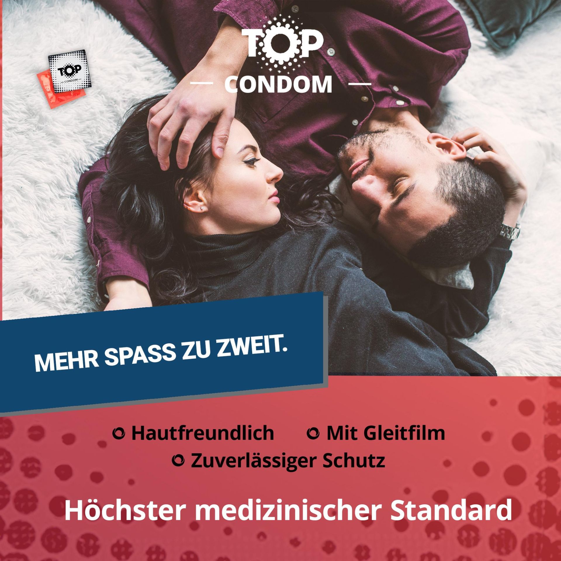 TOP «Berry Exciting» Red Strawberry, 12 rote Kondome mit Erdbeergeschmack