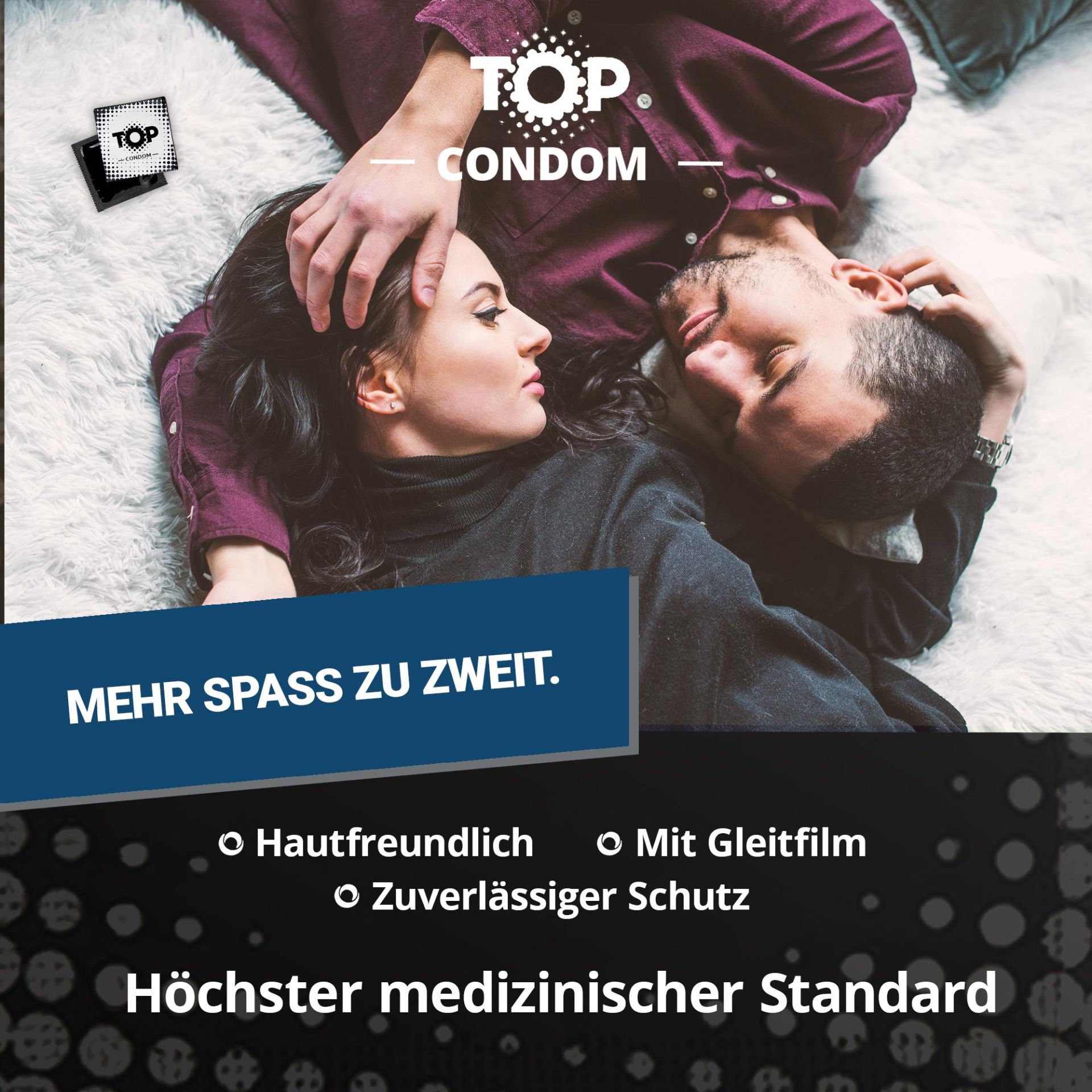 TOP «I Like It Rough» Extra Strong, 50 Kondome mit extrem hoher Wandstärke