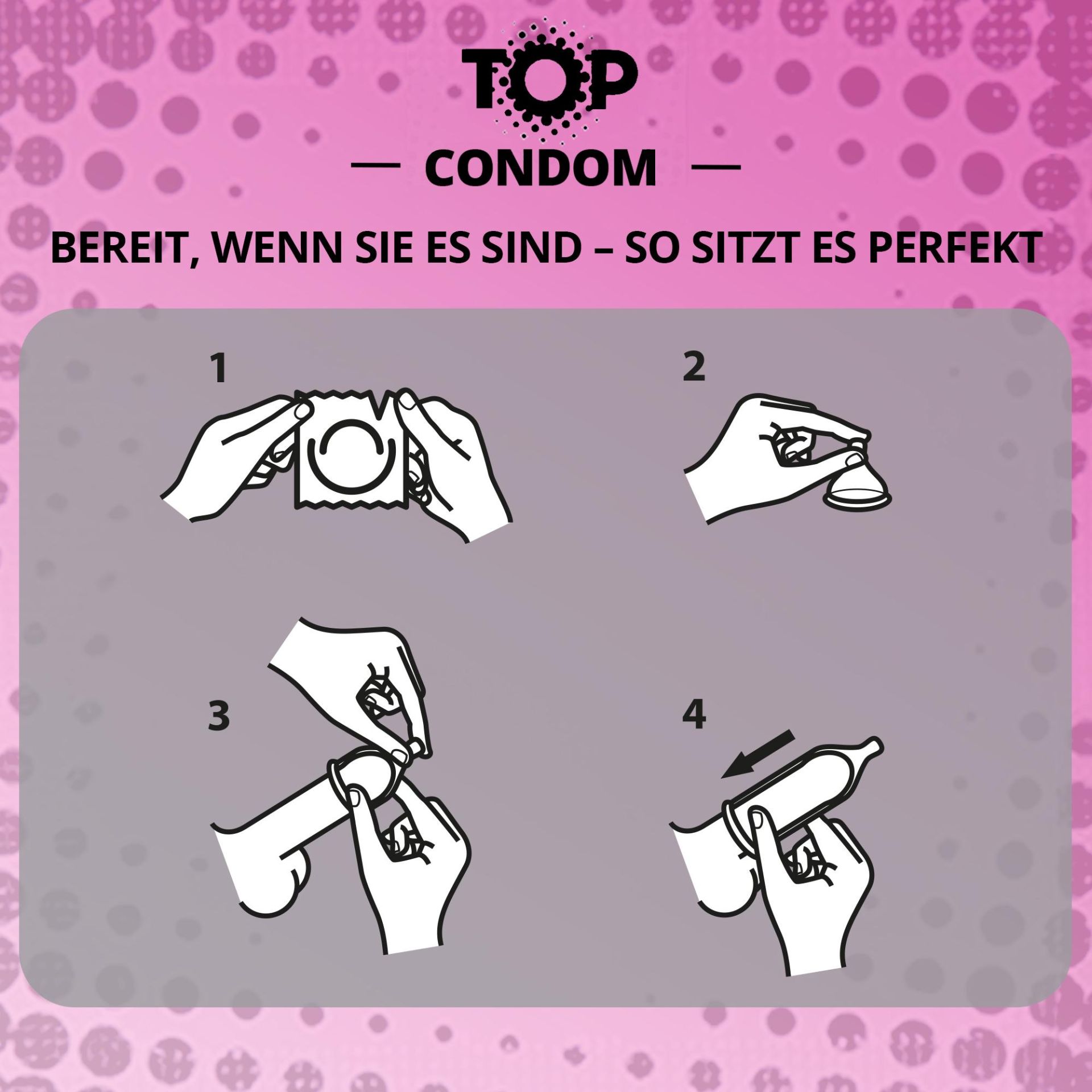 TOP «Morse Code for Pleasure - Send all the Right Signals», 100 gerippt/genoppte Kondome