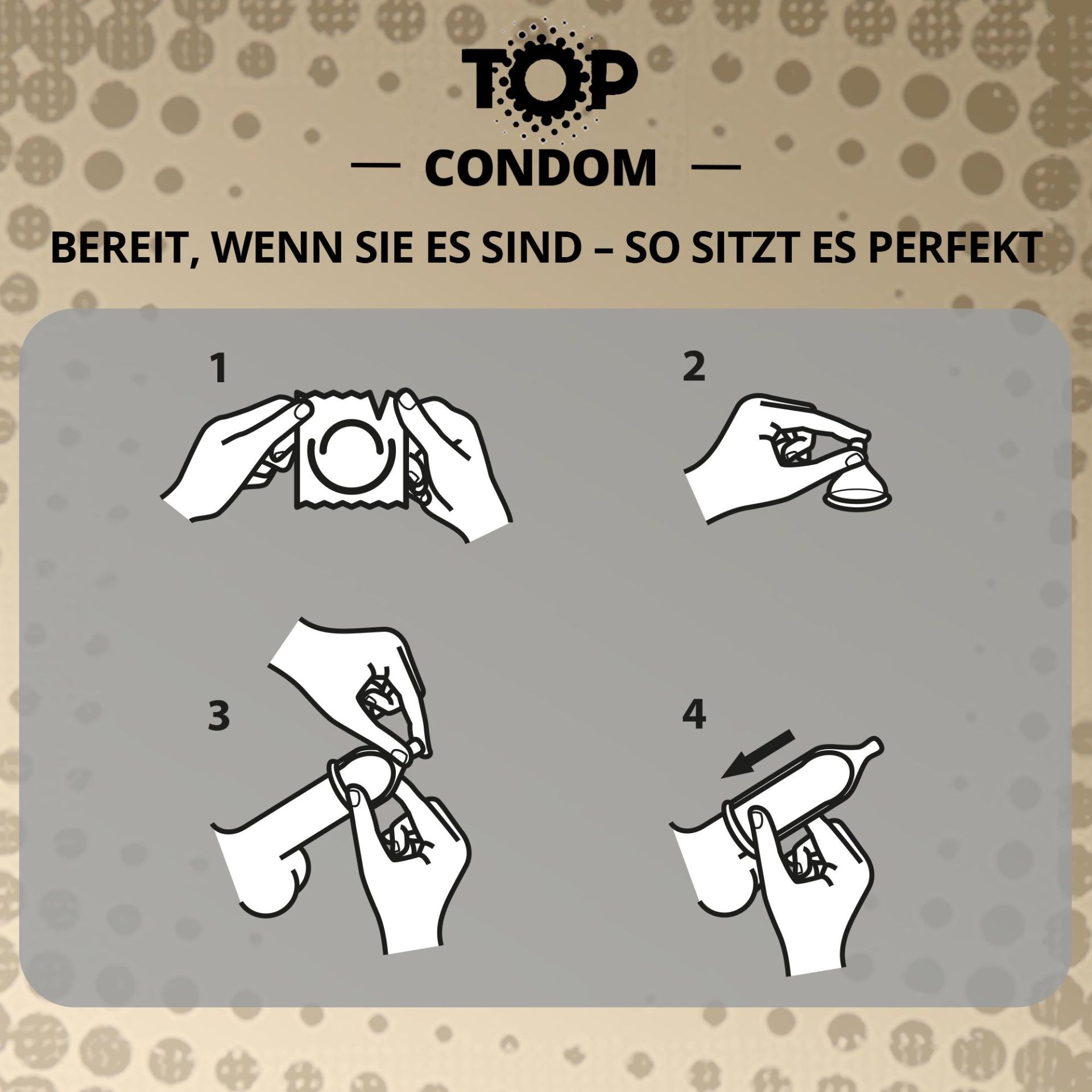 TOP «DotCom - Where pleasure connects» Super Dot, 12 Kondome mit parallelen Noppen