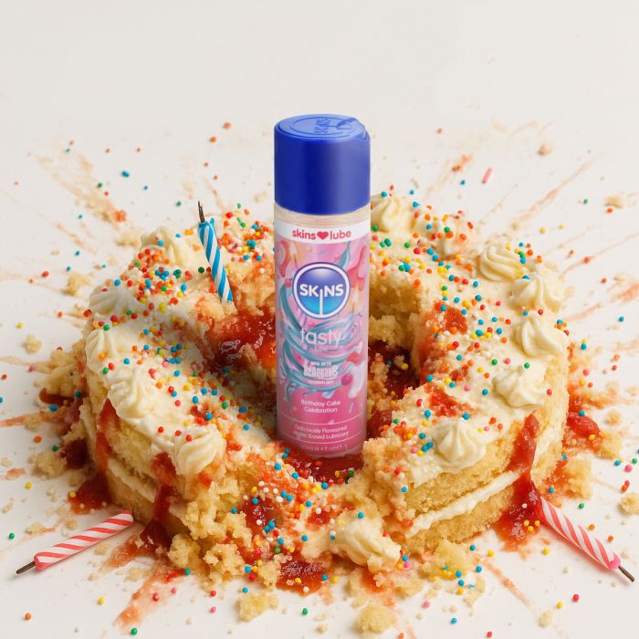 Skins «Tasty» Birthday Cake 130ml Gleitgel mit natürlichen Aromen