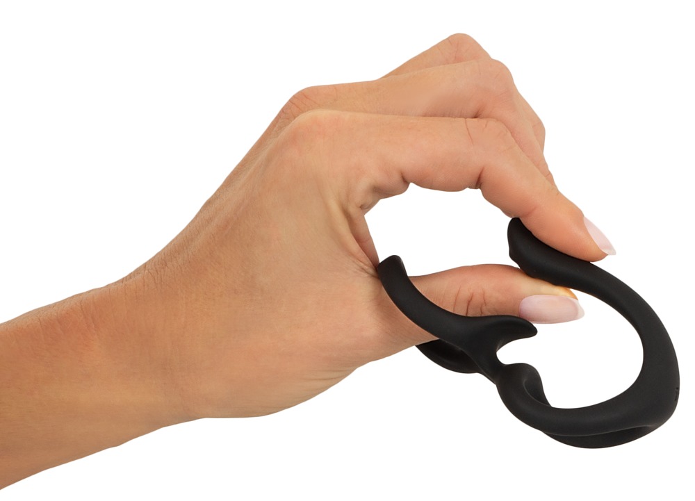Erecto Liquid Silicone «Cock & Ball Ring» seidig-weicher Penis- und Hodenring mit Perineumreizer