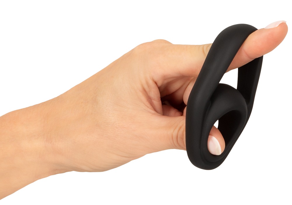 Erecto Liquid Silicone «Cock & Ball Ring 2» seidig-weicher Penis- und Hodenring für ein aufregendes Tragegefühl