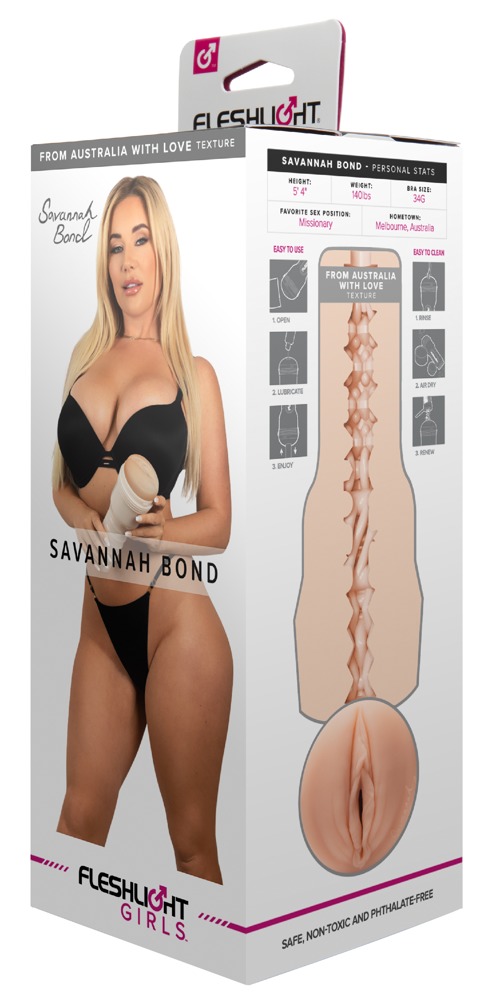 Fleshlight «Savannah Bond» Vagina, realistischer Masturbator mit Original Intim-Abdruck