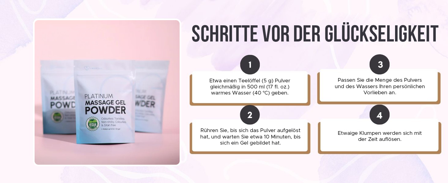 EROTICGEL «Platinum Massage Gel Powder» 50g japanisches Massagegel-Pulver aus natürlichen Inhaltsstoffen (8)