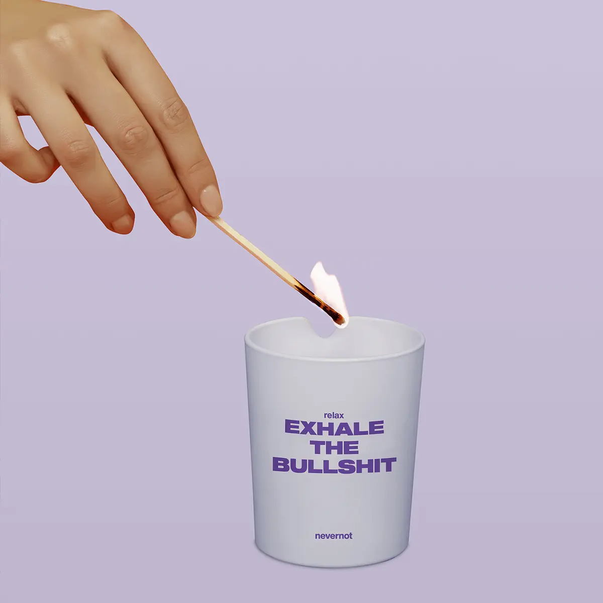 Nevernot «Relax» Exhale the Bullshit - entspannende Massagekerze 170g (4)