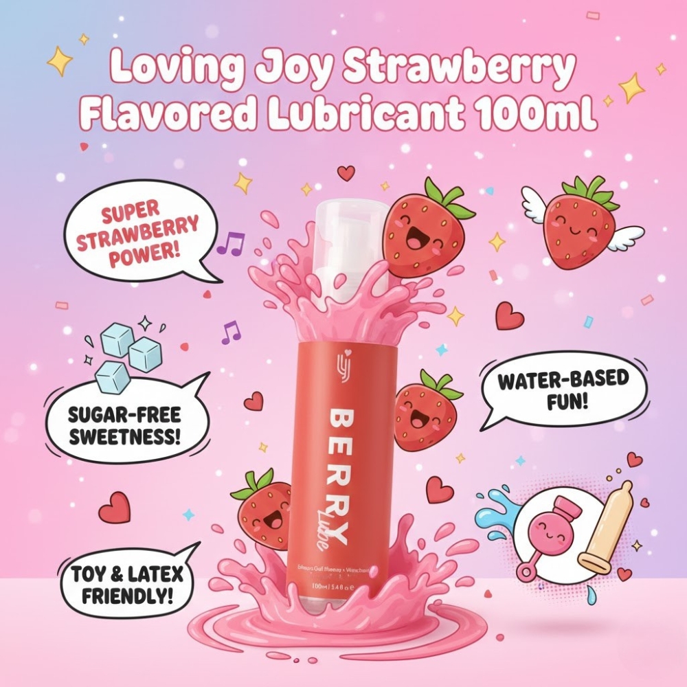 Lovingjoy «Berry Lube» 100ml Oral Gleitgel, feuchtigkeitsspendend - mit Erdbeergeschmack (13)