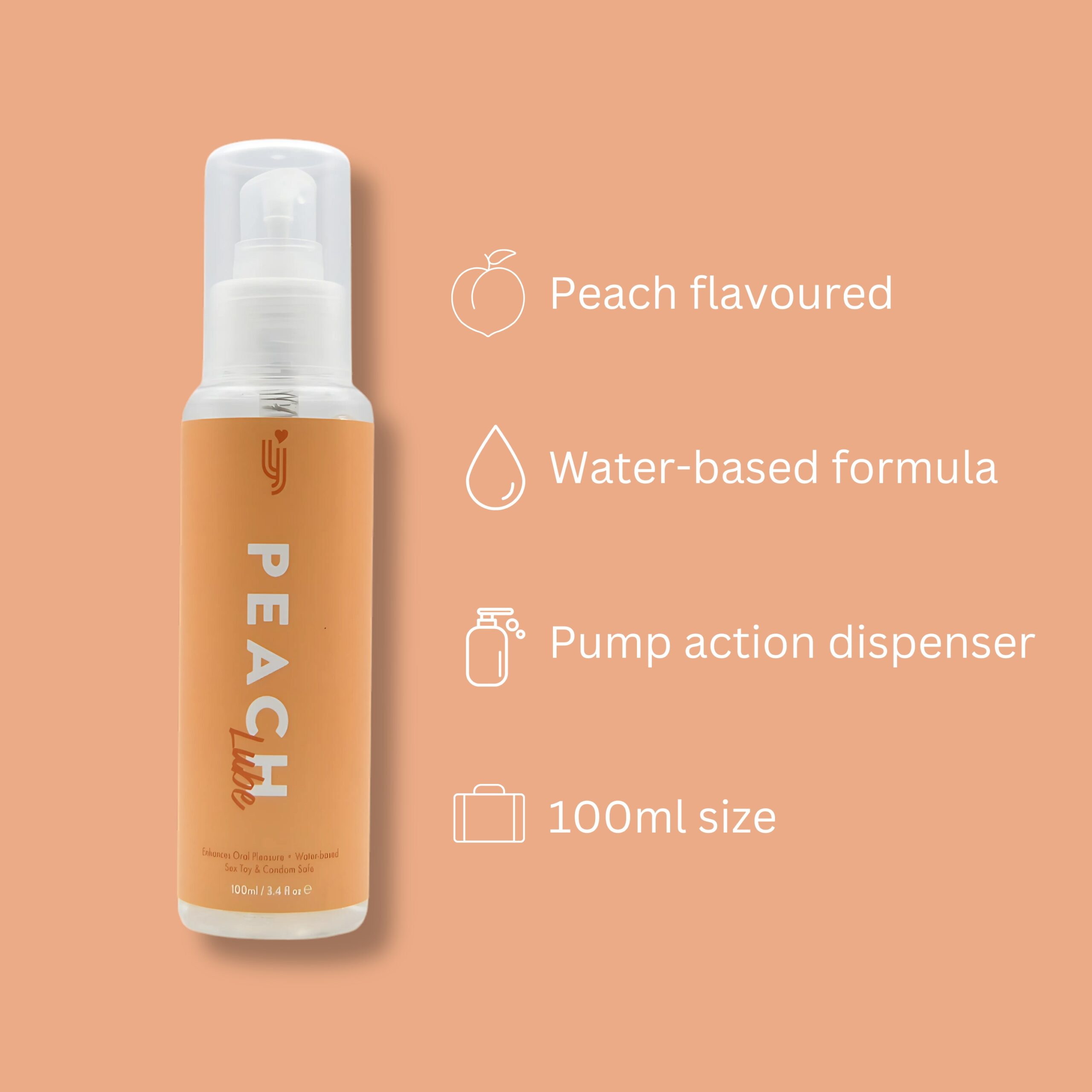 Lovingjoy «Peach Lube»  100ml Gleitgel, feuchtigkeitsspendend - mit Pfirsichgeschmack (14)