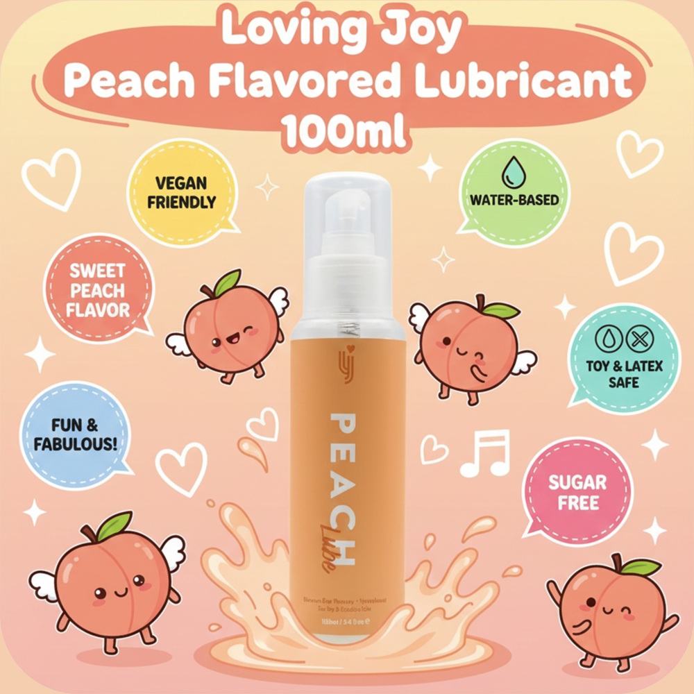 Lovingjoy «Peach Lube»  100ml Gleitgel, feuchtigkeitsspendend - mit Pfirsichgeschmack (22)