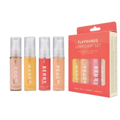Lovingjoy «Flavoured Lubricant Set» 4x30ml Gleitgel, aromatisiert - mit vier verschiedenen Geschmackssorten, 100ml (4)