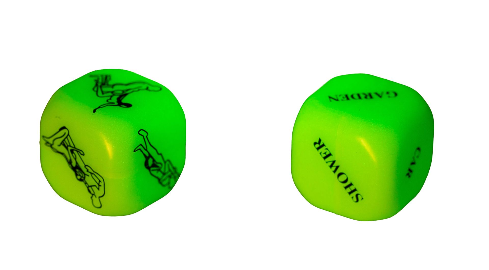 Out of the Blue «Sex Dice Kamasutra» 2 Würfel für erotische Spiele - leuchten im Dunkeln (2)