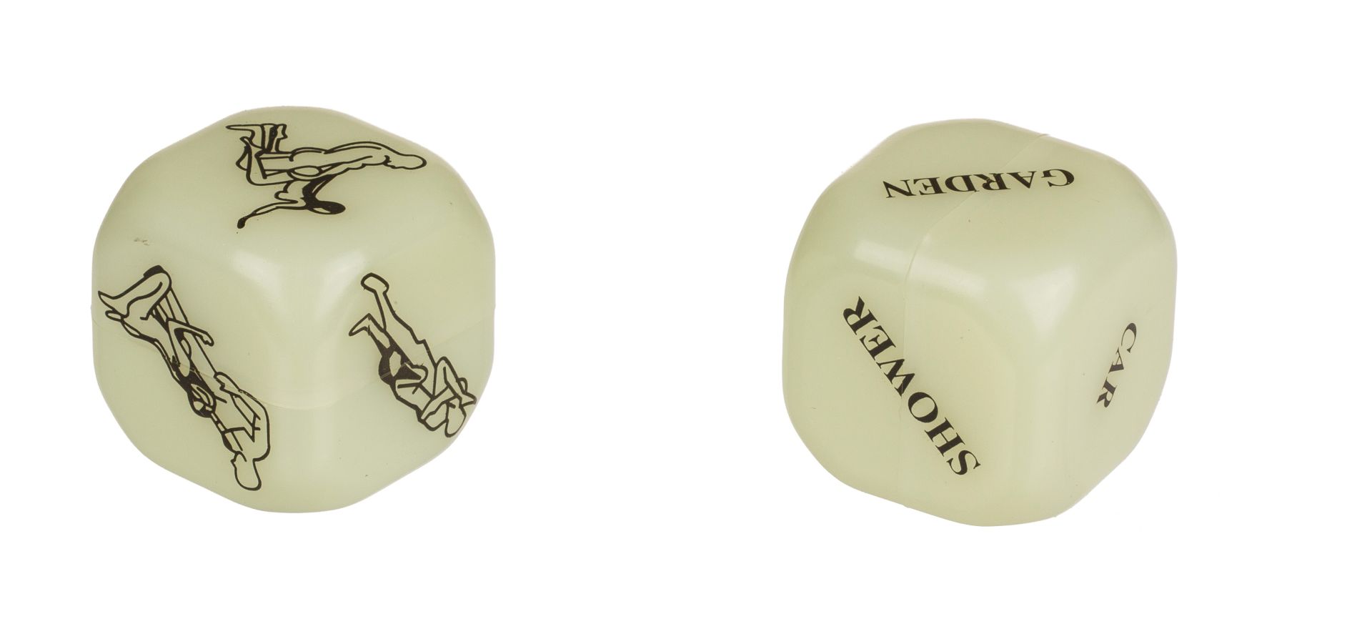 Out of the Blue «Sex Dice Kamasutra» 2 Würfel für erotische Spiele - leuchten im Dunkeln (5)