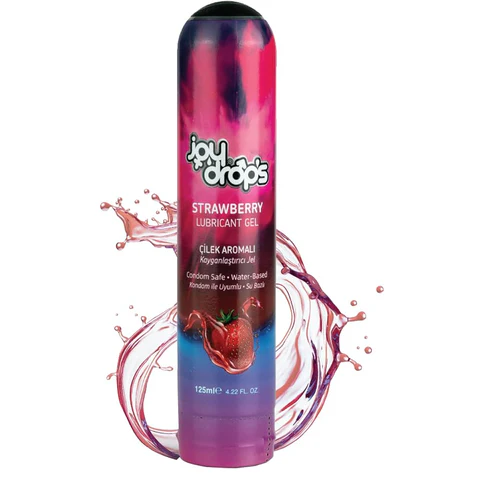 Joydrops «Strawberry Lubricant Gel» 125ml Gleitgel mit Erdbeergeschmack (3)