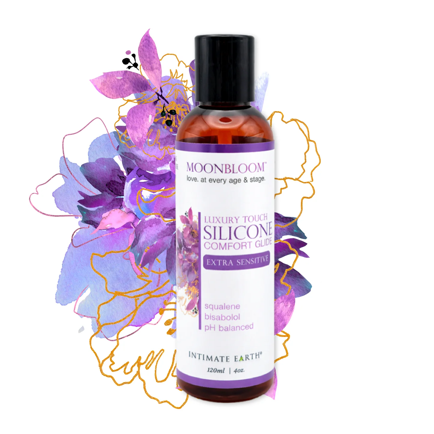 Intimate Earth «Moonbloom Luxury Touch Silicone» 60 ml extra sensitives Silikon-Gleitgel für Frauen in der Menopause (1)