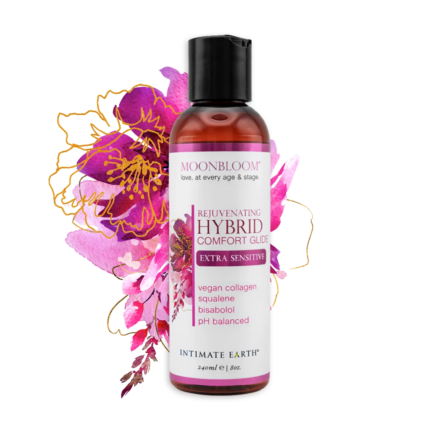 Intimate Earth «Moonbloom Rejuvenating Hybrid», 60ml extra sensitives Hybrid-Gleitgel für Frauen in der Menopause (1)