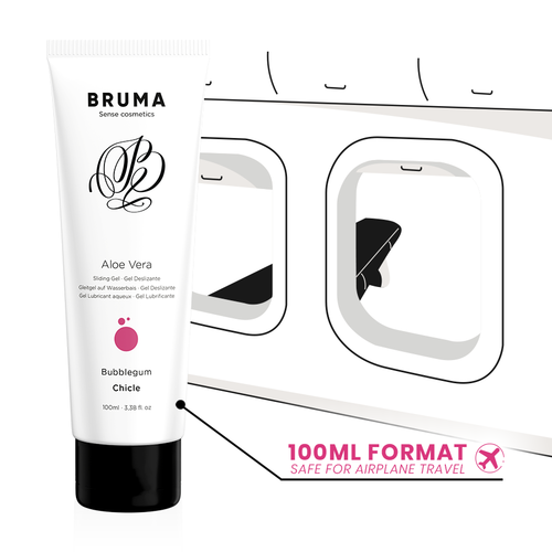 BRUMA «Chicle» Bubblegum, 100ml aromatisiertes Gleitgel mit Aloe Vera und Kaugummi-Geschmack (5)