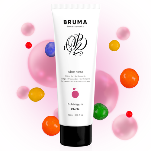 BRUMA «Chicle» Bubblegum, 100ml aromatisiertes Gleitgel mit Aloe Vera und Kaugummi-Geschmack (4)