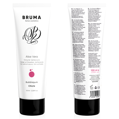 BRUMA «Chicle» Bubblegum, 100ml aromatisiertes Gleitgel mit Aloe Vera und Kaugummi-Geschmack (9)