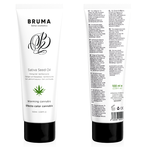 BRUMA «Warming Cannabis» 100ml aromatisiertes Gleitgel mit Wärme-Effekt und Hanf-Geschmack (5)