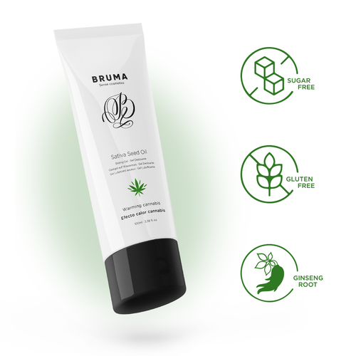 BRUMA «Warming Cannabis» 100ml aromatisiertes Gleitgel mit Wärme-Effekt und Hanf-Geschmack (11)