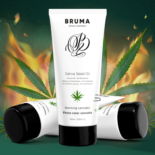 BRUMA «Warming Cannabis» 100ml aromatisiertes Gleitgel mit Wärme-Effekt und Hanf-Geschmack (12)