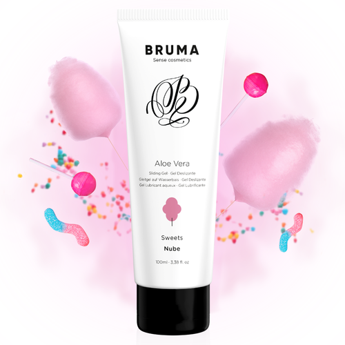 BRUMA «Nube» Sweets, 100ml aromatisiertes Gleitgel mit Aloe Vera und Zuckerwatte-Geschmack (6)
