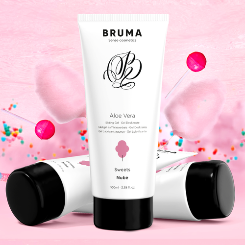 BRUMA «Nube» Sweets, 100ml aromatisiertes Gleitgel mit Aloe Vera und Zuckerwatte-Geschmack (10)