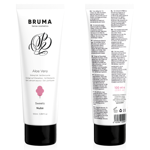 BRUMA «Nube» Sweets, 100ml aromatisiertes Gleitgel mit Aloe Vera und Zuckerwatte-Geschmack (5)