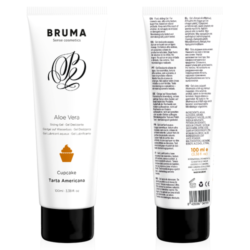 BRUMA «American Cake» Cupcake, 100ml aromatisiertes Gleitgel mit Aloe Vera und Kuchen-Geschmack (7)