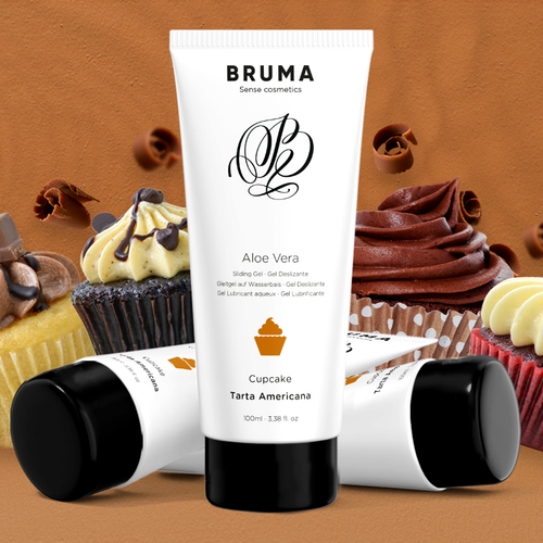 BRUMA «American Cake» Cupcake, 100ml aromatisiertes Gleitgel mit Aloe Vera und Kuchen-Geschmack (1)