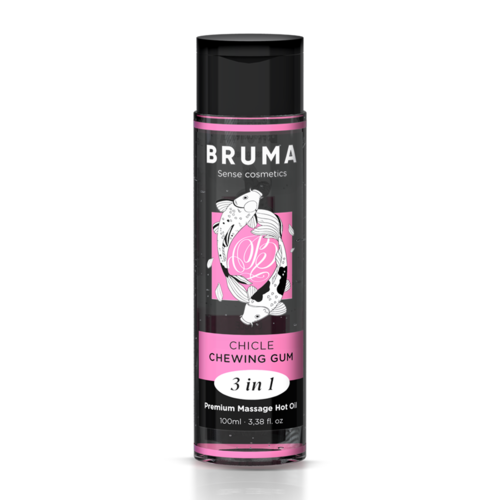 BRUMA «3 in 1 Chicle» Chewing Gum, 100ml wärmendes Massagegel mit Kaugummi-Geschmack (3)
