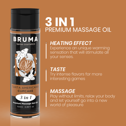 BRUMA «3 in 1 Cupcake» 100ml wärmendes Massagegel mit Kaugummi-Geschmack (1)