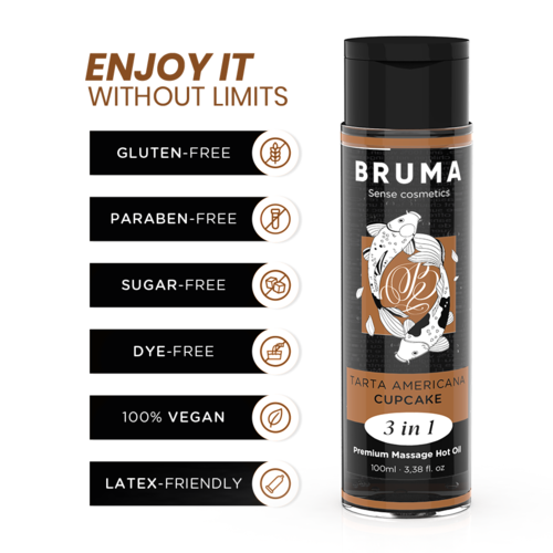 BRUMA «3 in 1 Cupcake» 100ml wärmendes Massagegel mit Kaugummi-Geschmack (9)