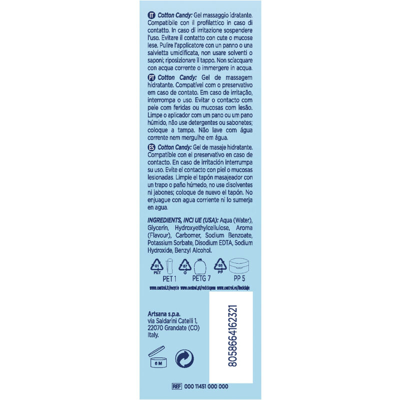 Control 2-in-1 «Cotton Candy» 200 ml Gleit- und Massagegel, mit Zuckerwatte Geschmack (3)