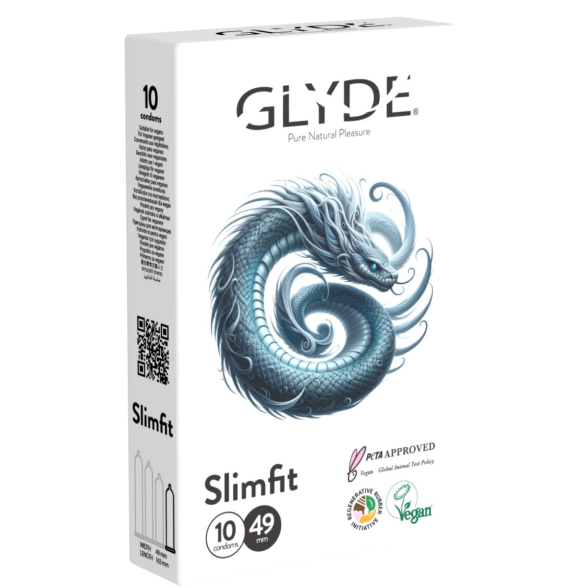 GLYDE «Slimfit» Vorteilspack, 12 x 10 schmale vegane Kondome (5)