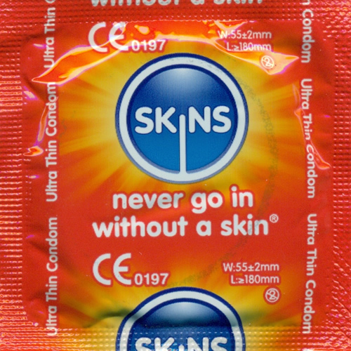 Skins «Ultra Thin» 4 ultra thin condoms made of crystal clear latex - without latex smell