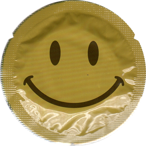 EXS «Smiley Face» 100 happy condoms in circular foils, bulk pack