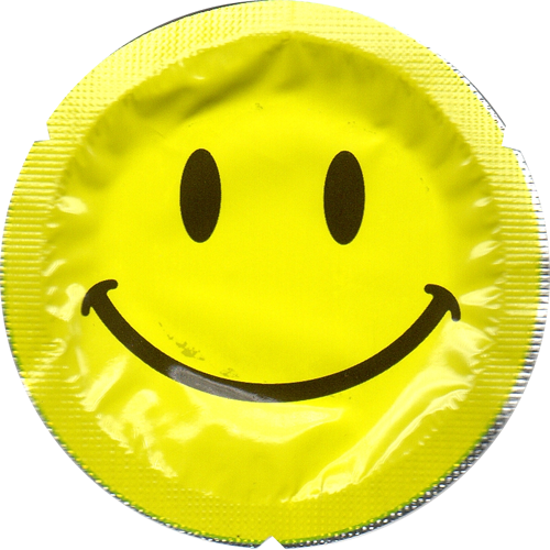 EXS «Smiley Face» 100 happy condoms in circular foils, bulk pack