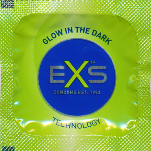 EXS «Glow in the Dark Condoms» 100 glowing condoms, bulk pack