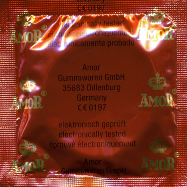 Amor «Chocolate» 100 schwarze Kondome mit Schokoladen-Aroma, Maxipack