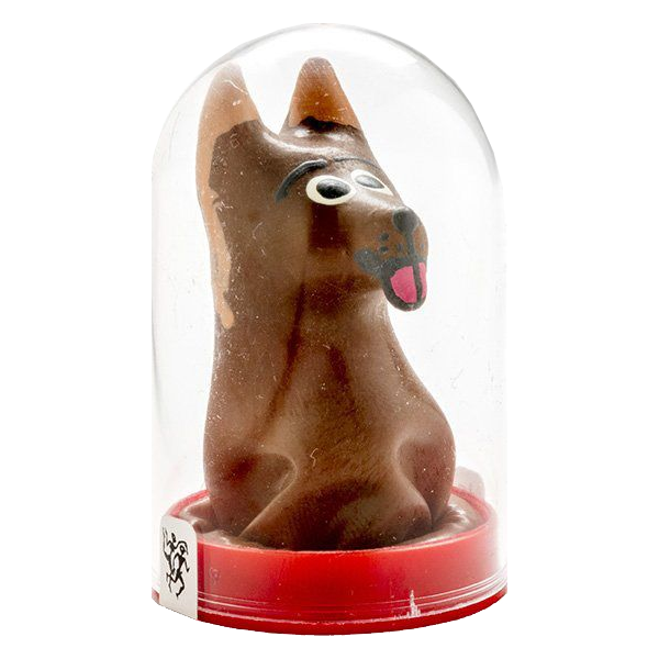 Novelty condom with figure «Dog» 1 piece, hand painted