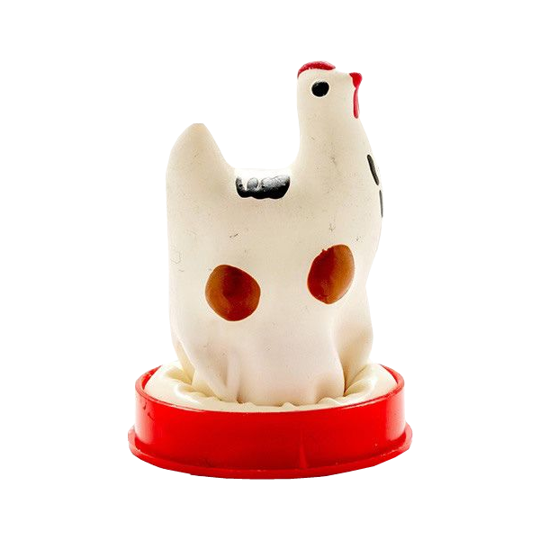 Novelty condom with figure «Chicken» 1 piece, hand painted