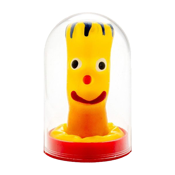 Novelty condom with figure «Flathead» 1 piece, hand painted