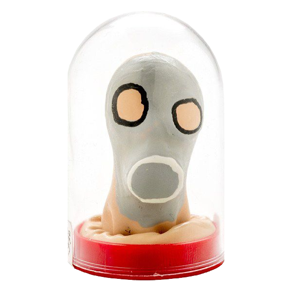 Novelty condom with figure «Gas Mask» 1 piece, hand painted