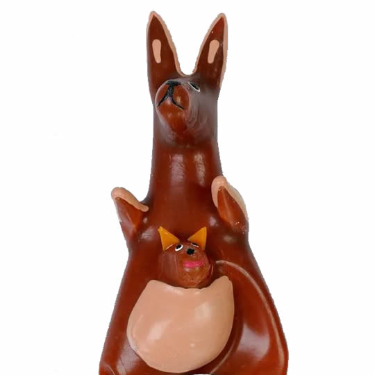 XL-Scherzkondom mit Figur «Känguru» 1 Stück, handbemalt